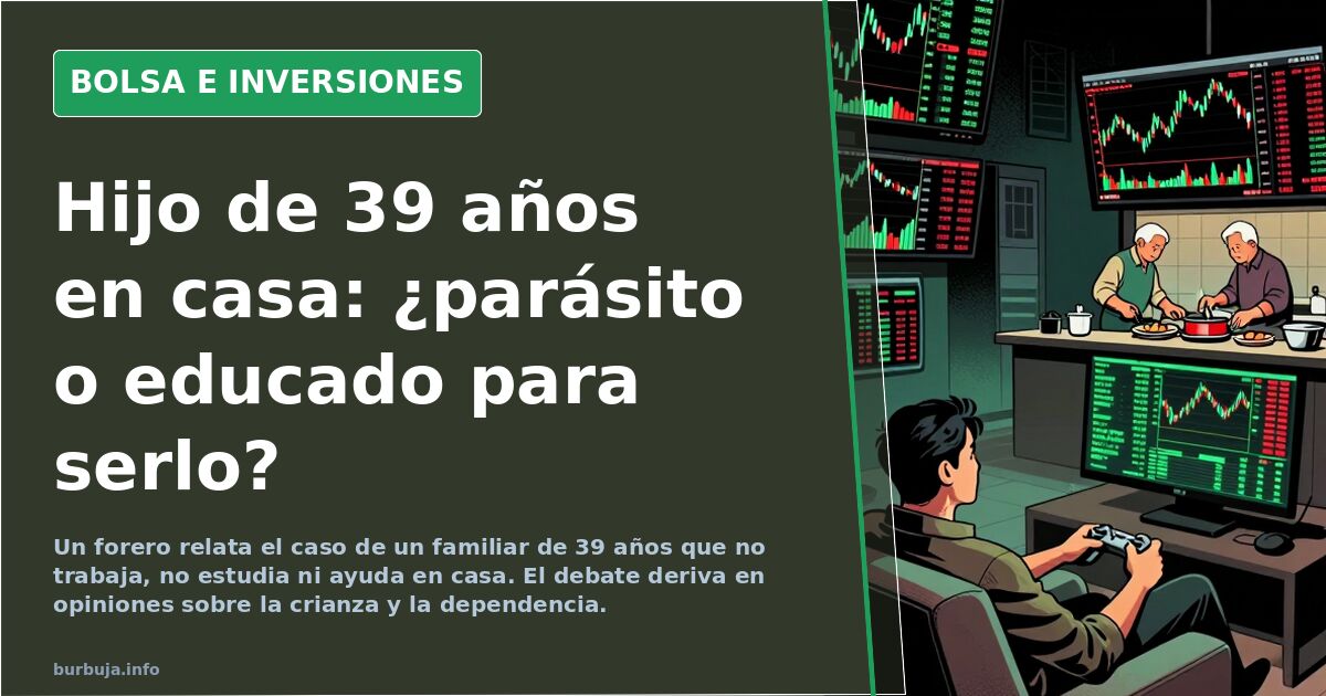 Gráfico de velas japonés con tendencia descendente sobre fondo oscuro, símbolo de un hijo parásito que no aporta a la economí
