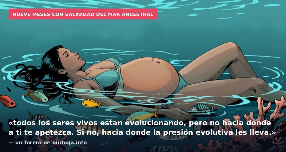 Nueve meses con salinidad del mar ancestral: «todos los seres vivos estan evolucionando, pero no hacia donde a ti te apetezca. Si no, hacia donde la presión evolutiva les lleva.» — un forero de burbuja.info