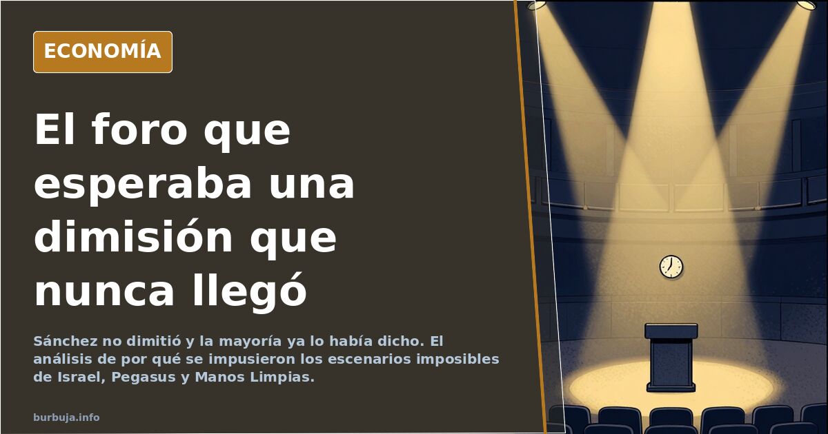 Burbuja pierde el norte: nadie creyó que Sánchez dimitiera