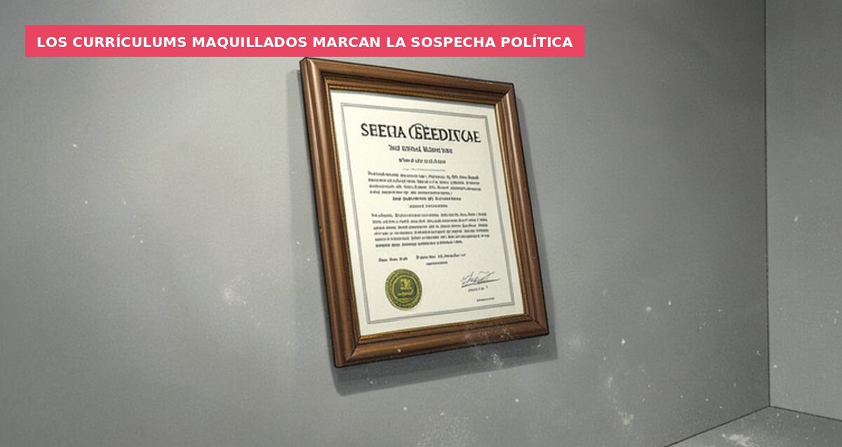 Los currículums maquillados marcan la sospecha política