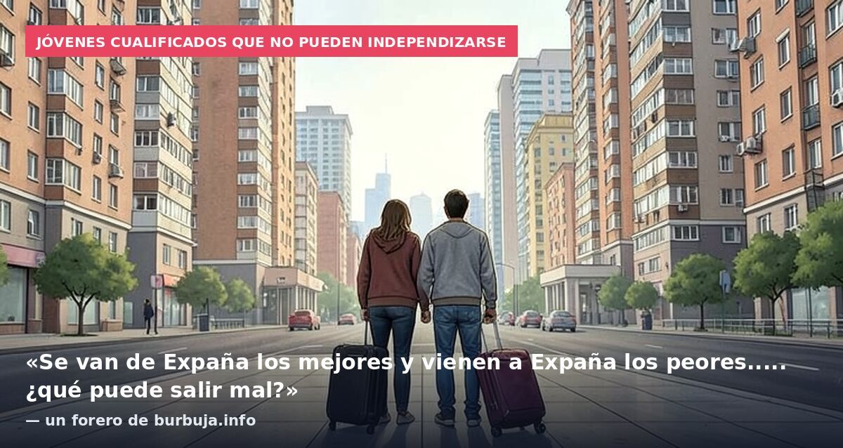 Jóvenes cualificados que no pueden independizarse: «Se van de Expaña los mejores y vienen a Expaña los peores..... ¿qué puede salir mal?» — un forero de burbuja.info