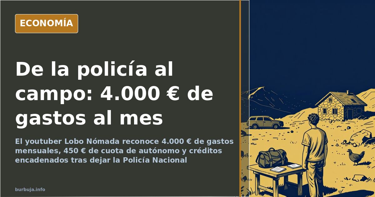 Lobo Nómada: 4.000 € de gastos al mes y pide ayuda