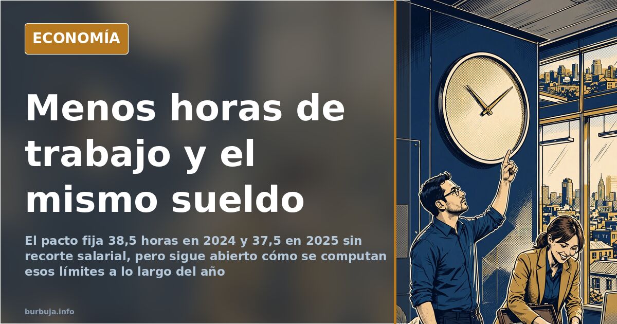 Reloj de oficina junto a documentos de convenio colectivo y un calendario laboral con la jornada anual marcada