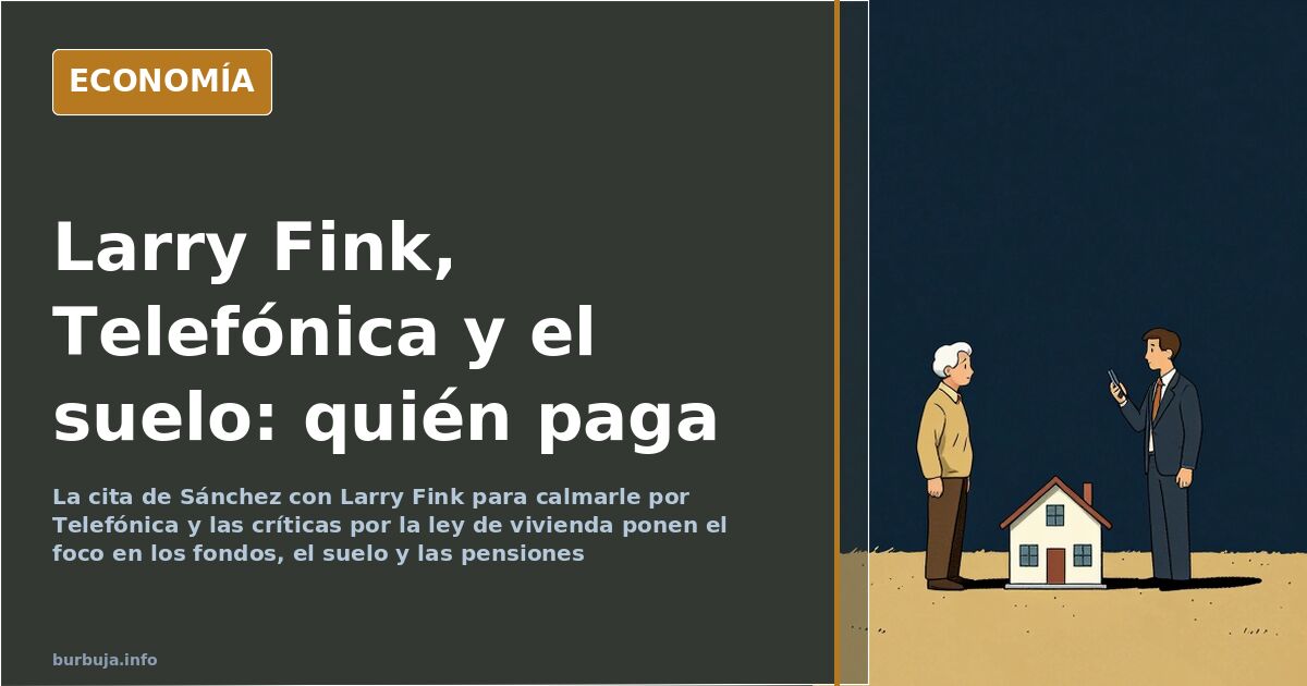 BlackRock, Larry Fink y la factura pendiente del suelo español