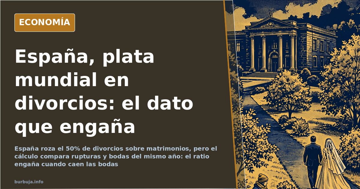 España, medalla de plata mundial en divorcios: el ratio que engaña