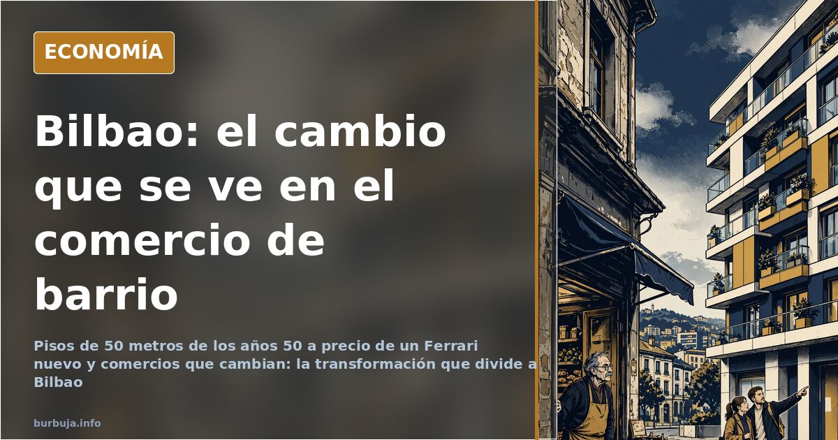 Calle de un barrio de Bilbao donde conviven comercios tradicionales y nuevos negocios regentados por personas migrantes