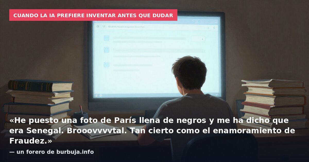Cuando la IA prefiere inventar antes que dudar: «He puesto una foto de París llena de negros y me ha dicho que era Senegal. Brooovvvvtal. Tan cierto como el enamoramiento de Fraudez.» — un forero de burbuja.info