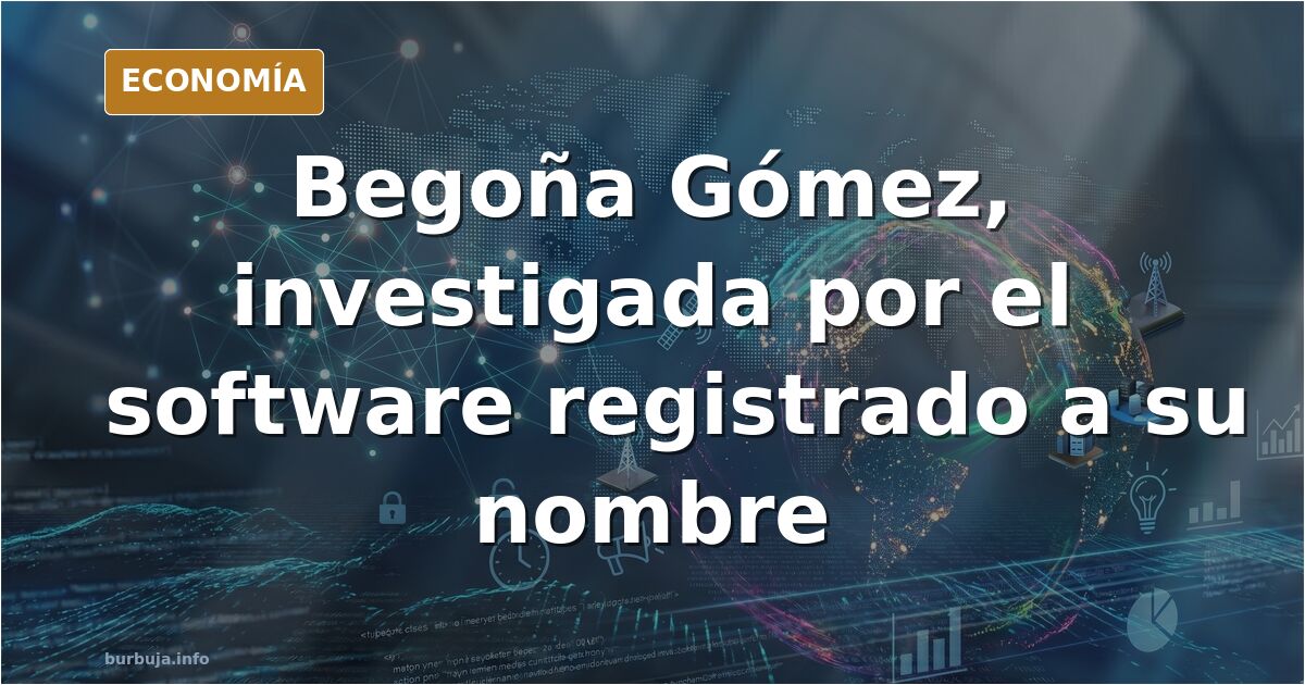 Ilustración editorial de un expediente judicial abierto sobre Begoña Gómez junto a documentos sellados y una carpeta de un ju