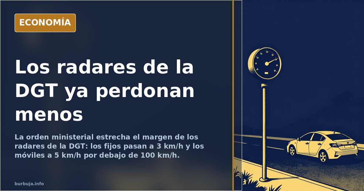 La DGT reduce el margen de error de los radares fijos a 3 km/h