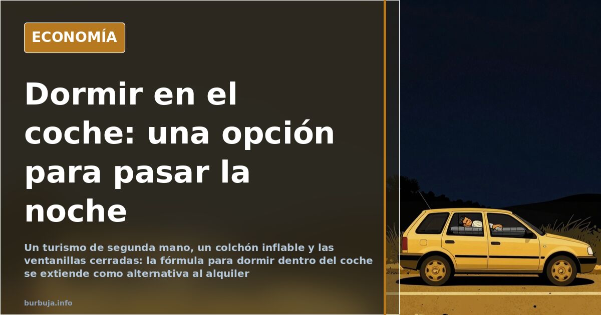 Dormir dentro del coche: la alternativa que crece con el precio de la vivienda