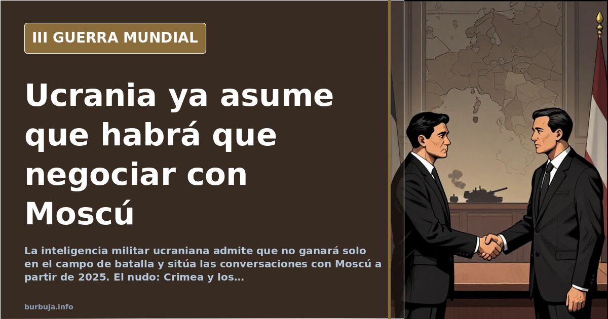 Ucrania admite que la guerra acabará en la mesa de negociación