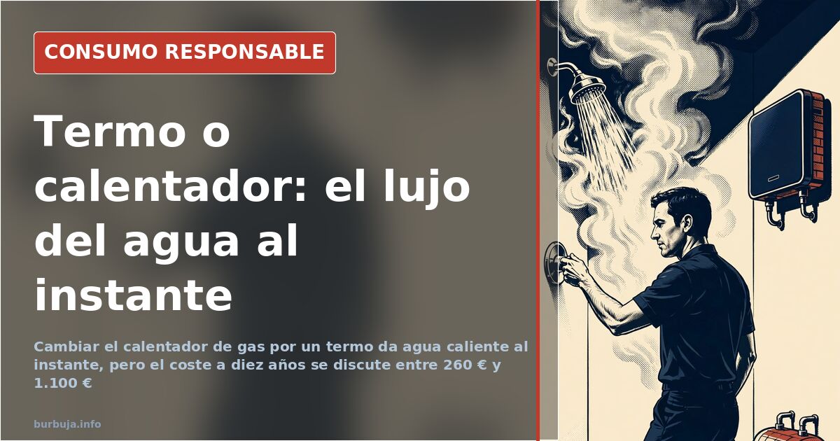 Termo eléctrico vs calentador: agua infinita o factura