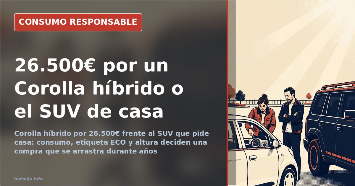 Corolla híbrido por 26.500€ frente al SUV que pide casa