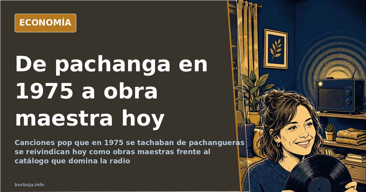 Ilustración editorial de un tocadiscos vintage junto a un altavoz moderno apagado sobre fondo azul marino