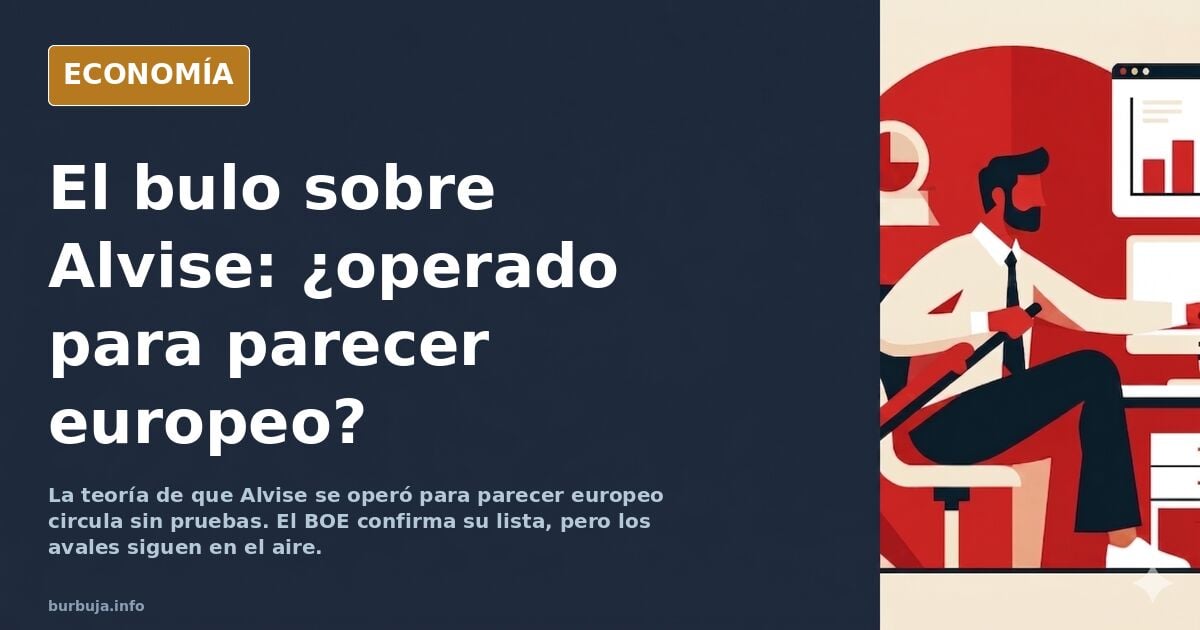 El bulo sobre Alvise y su supuesta operación estética