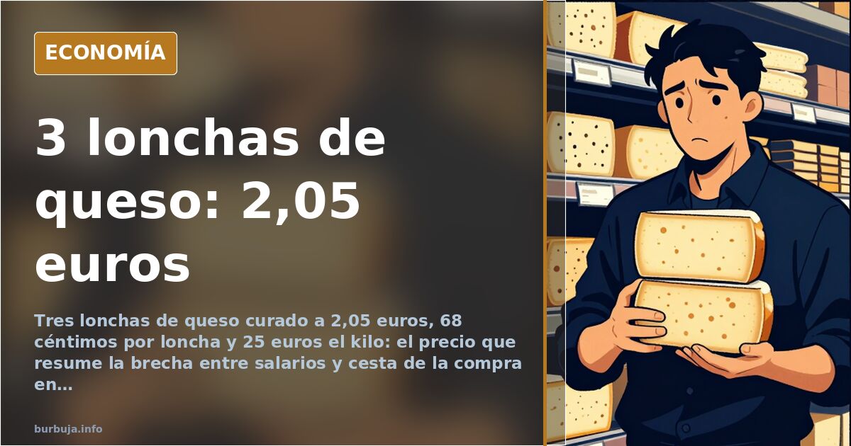 Tres lonchas de queso curado a 2,05 euros: el precio que indigna en España