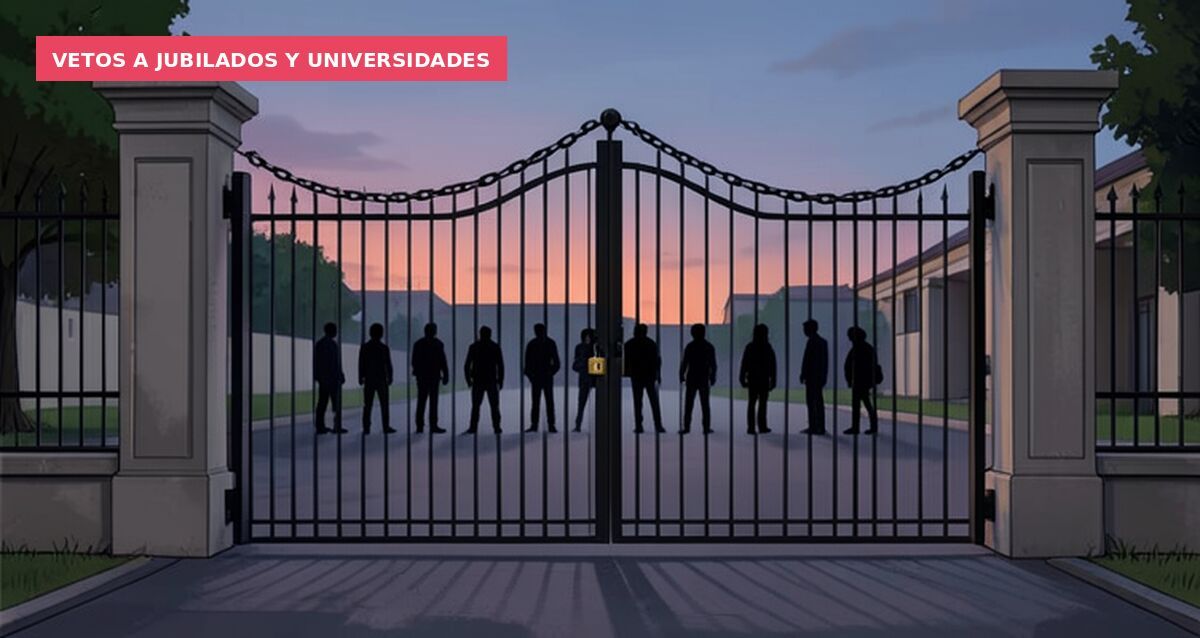 Vetos a jubilados y universidades
