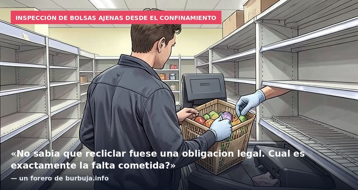 Inspección de bolsas ajenas desde el confinamiento: «No sabia que recliclar fuese una obligacion legal. Cual es exactamente la falta cometida?» — un forero de burbuja.info