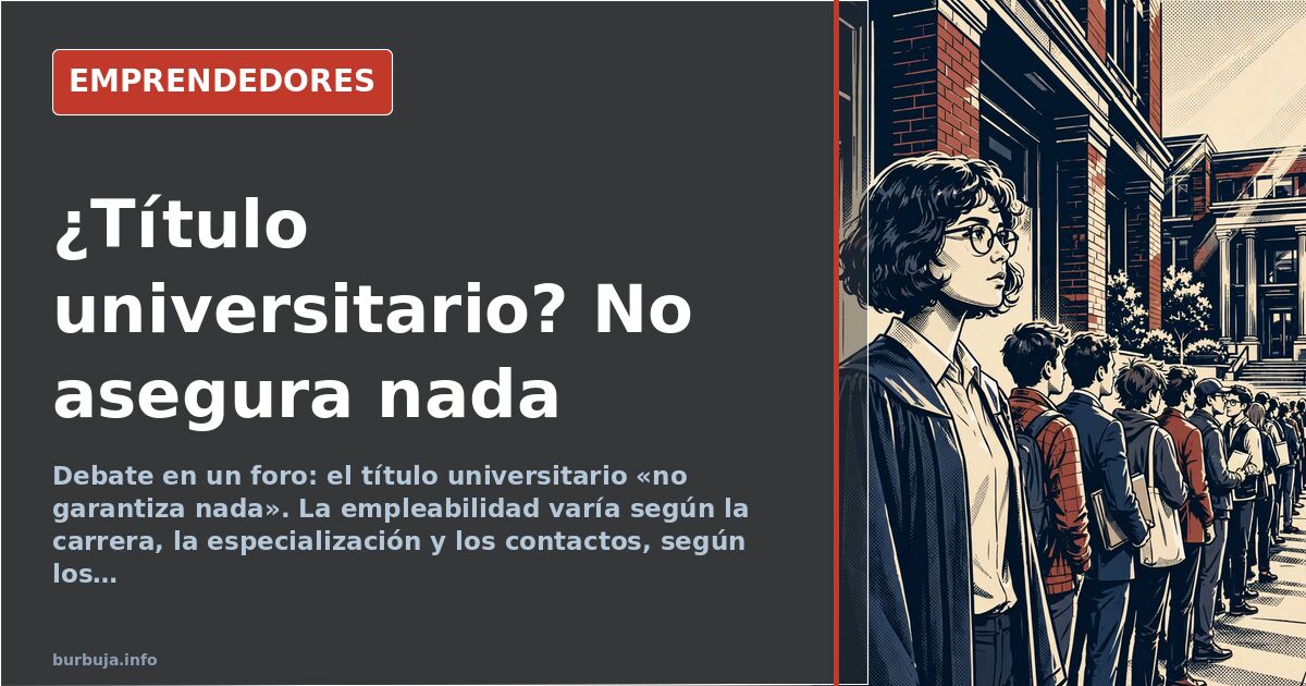 Persona con título universitario en mano frente a una oferta de empleo, simbolizando la incertidumbre laboral