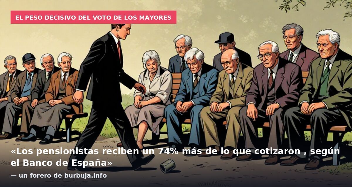 El peso decisivo del voto de los mayores: «Los pensionistas reciben un 74% más de lo que cotizaron , según el Banco de España» — un forero de burbuja.info