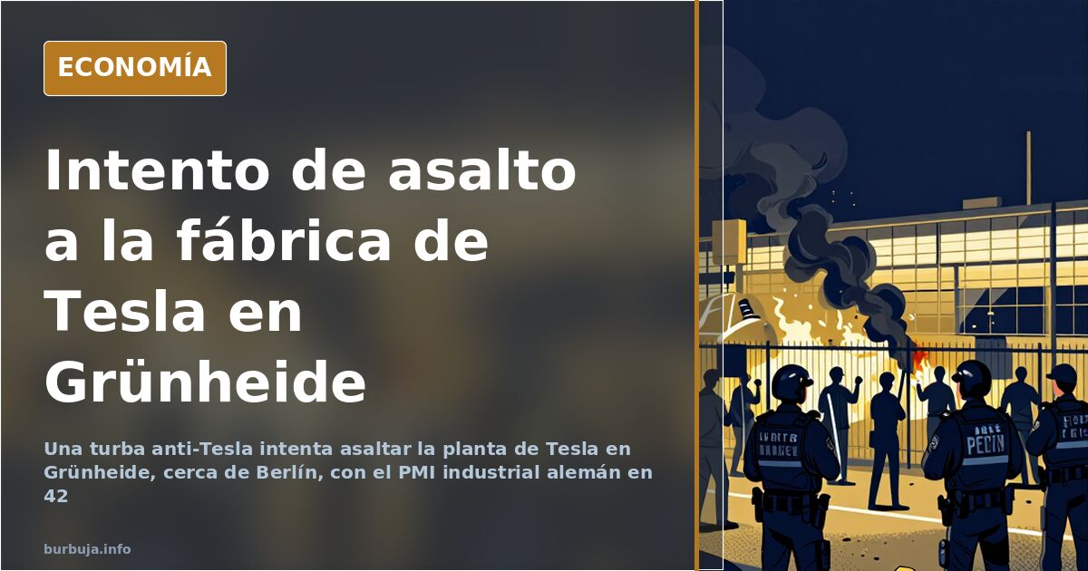 Intento de asalto a la fábrica de Tesla en Alemania, PMI 42