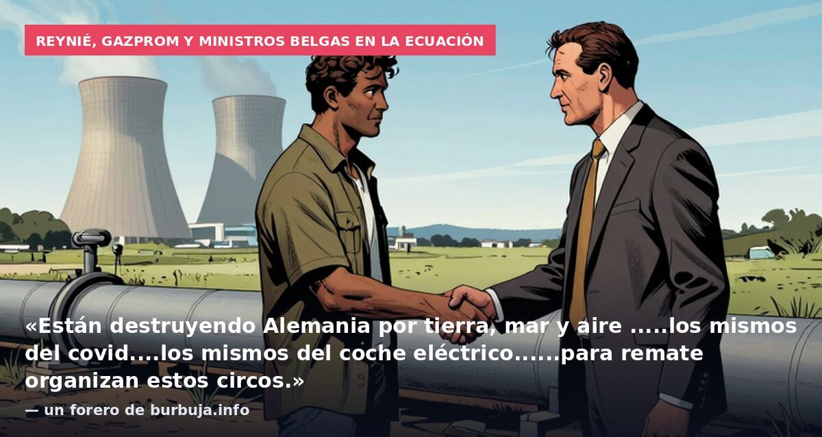 Reynié, Gazprom y ministros belgas en la ecuación: «Están destruyendo Alemania por tierra, mar y aire .....los mismos del covid....los mismos del coche eléctrico......para remate organizan estos circos.» — un forero de burbuja.info