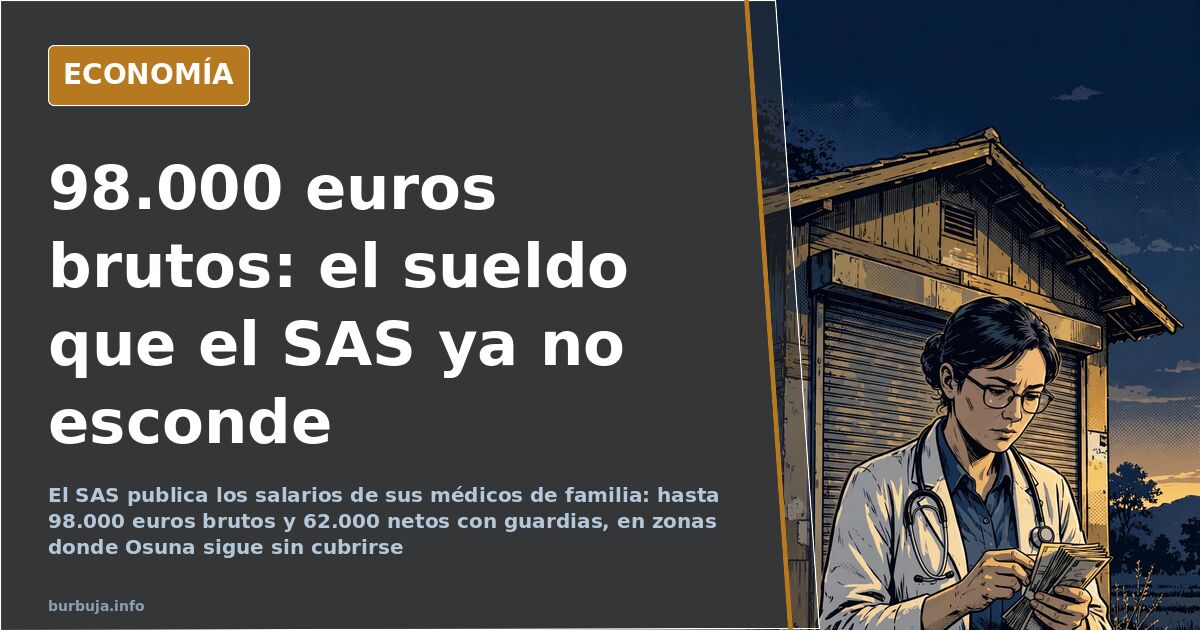 Nómina de un médico de familia del SAS con el complemento de difícil cobertura desglosado junto a un estetoscopio