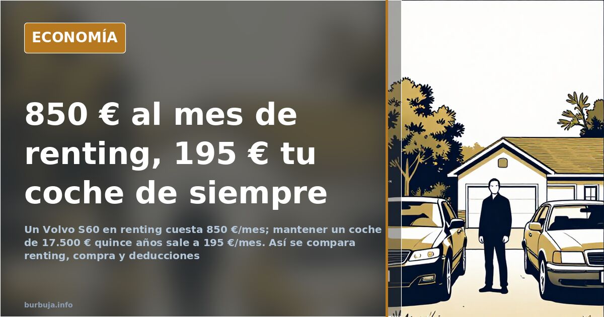 Renting: 850 € al mes frente a 195 € de un coche propio