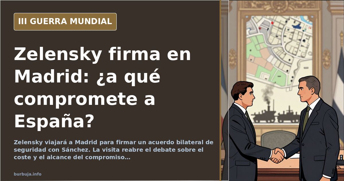 Zelensky viajará a Madrid para firmar un acuerdo bilateral con Sánchez