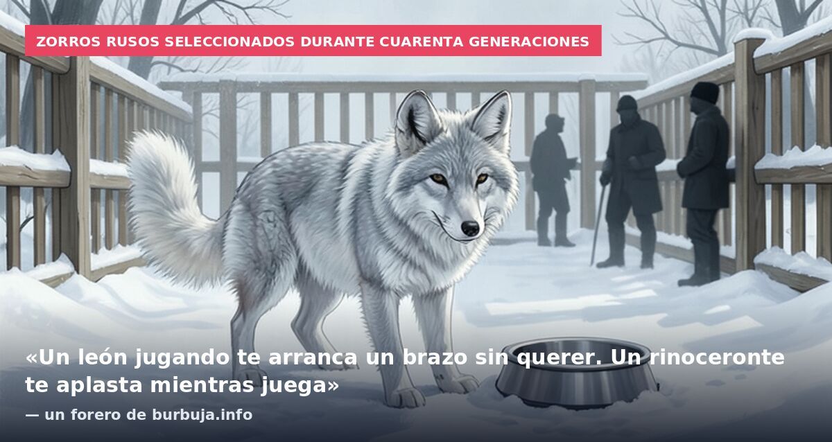Zorros rusos seleccionados durante cuarenta generaciones: «Un león jugando te arranca un brazo sin querer. Un rinoceronte te aplasta mientras juega» — un forero de burbuja.info