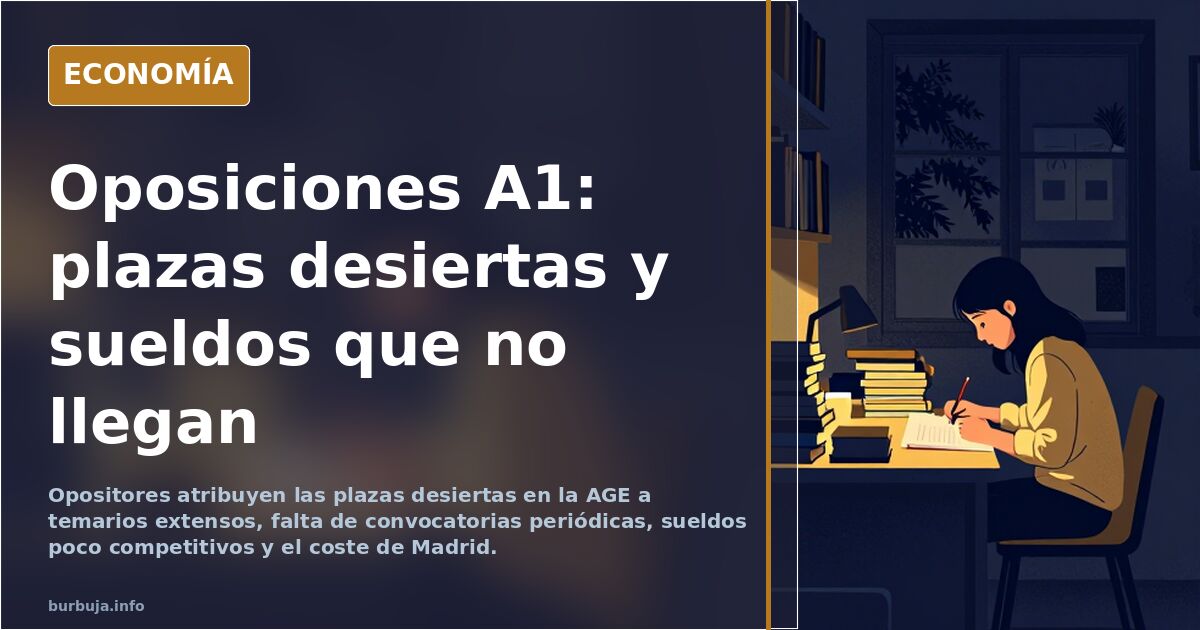 Oposiciones A1 en la AGE: plazas desiertas y sueldos bajos