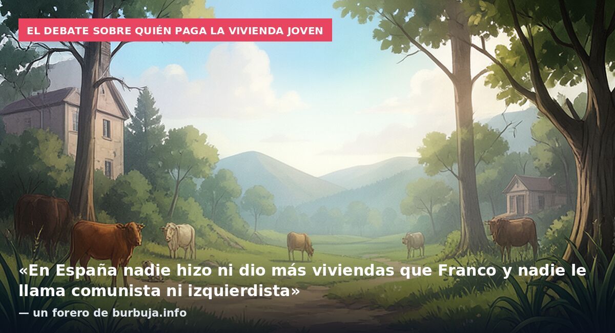 El debate sobre quién paga la vivienda joven: «En España nadie hizo ni dio más viviendas que Franco y nadie le llama comunista ni izquierdista» — un forero de burbuja.info