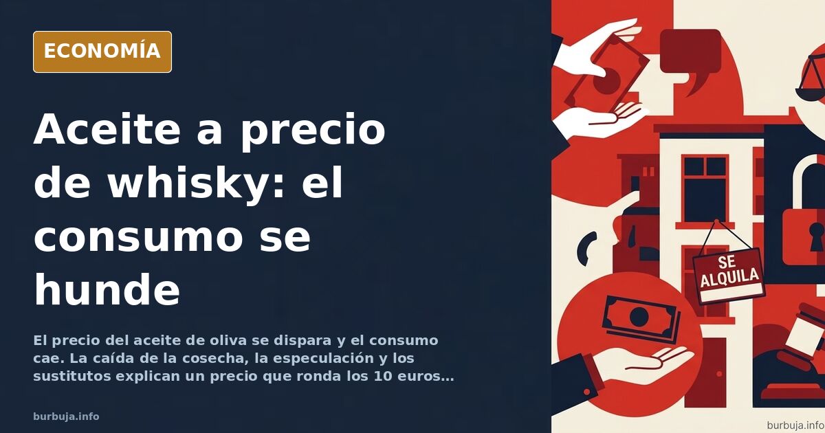 Botella de aceite de oliva virgen extra en una estantería de supermercado con la etiqueta del precio visible