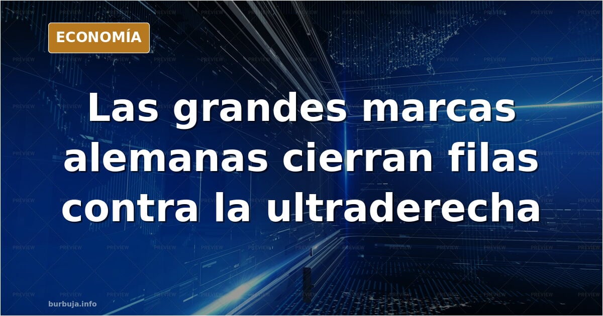 Ilustración editorial de edificios corporativos alemanes con banderas europeas y documentos de pacto empresarial sobre fondo 