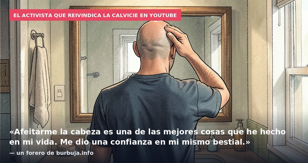 El activista que reivindica la calvicie en YouTube: «Afeitarme la cabeza es una de las mejores cosas que he hecho en mi vida. Me dio una confianza en mi mismo bestial.» — un forero de burbuja.info