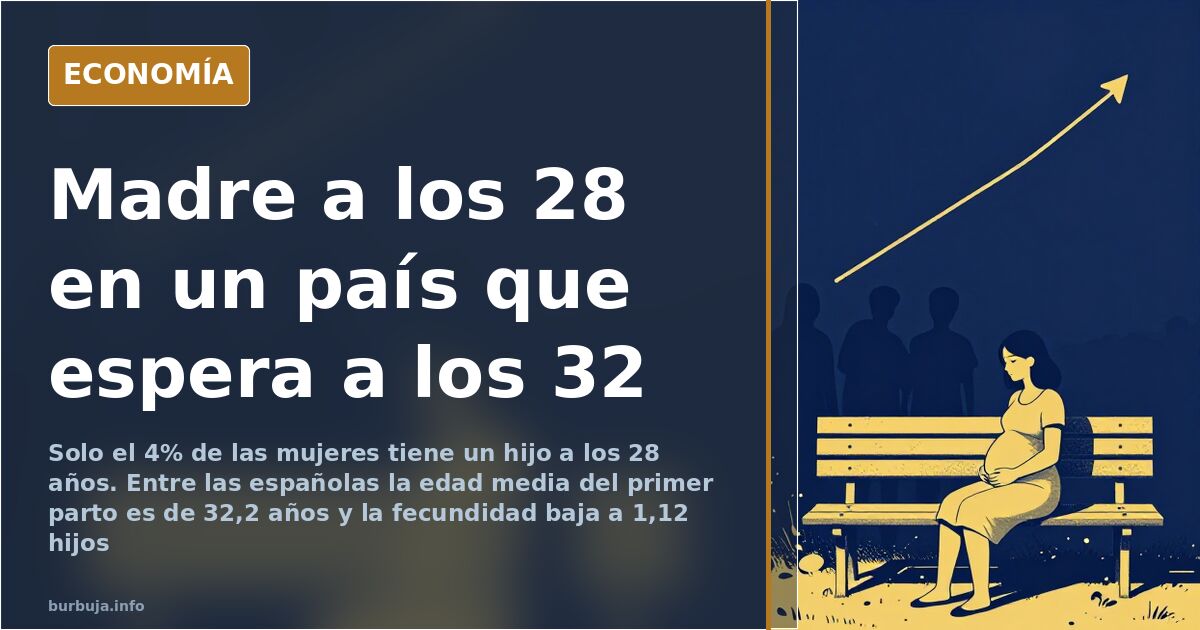Madre a los 28: la española media espera a los 32,2 años