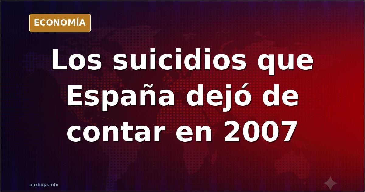 Edificio alto con una ventana abierta y transeúntes difusos, ilustración editorial sobre la estadística de suicidio en España