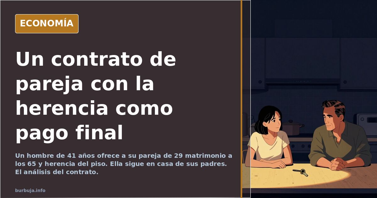 El contrato de pareja que convierte la herencia en pago diferido
