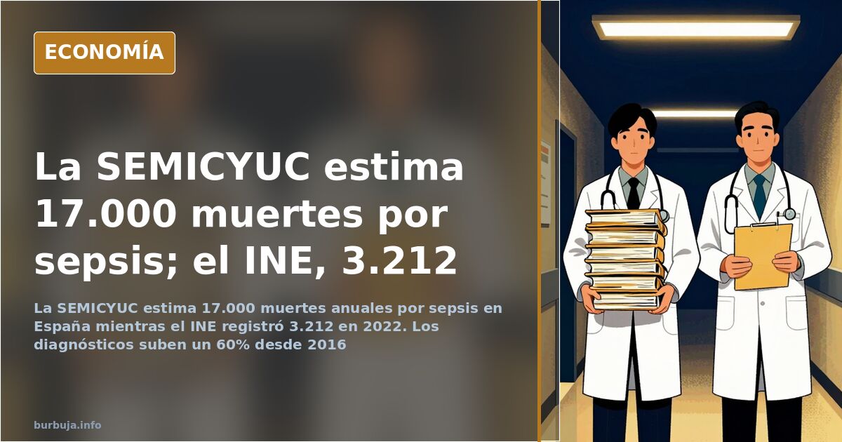 La SEMICYUC estima 17.000 muertes por sepsis; el INE, 3.212