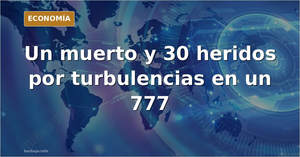 Ilustración editorial de un avión Boeing 777 inclinándose en pleno vuelo sobre un fondo azul marino con líneas doradas