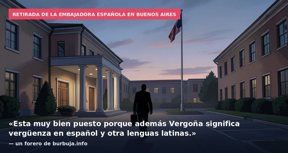 Retirada de la embajadora española en Buenos Aires: «Esta muy bien puesto porque además Vergoña significa vergüenza en español y otra lenguas latinas.» — un forero de burbuja.info