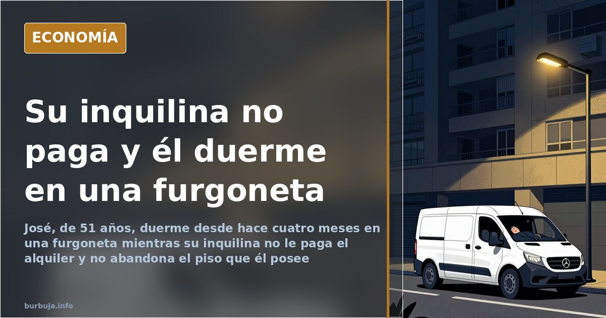 Duerme en una furgoneta mientras su inquilina no paga