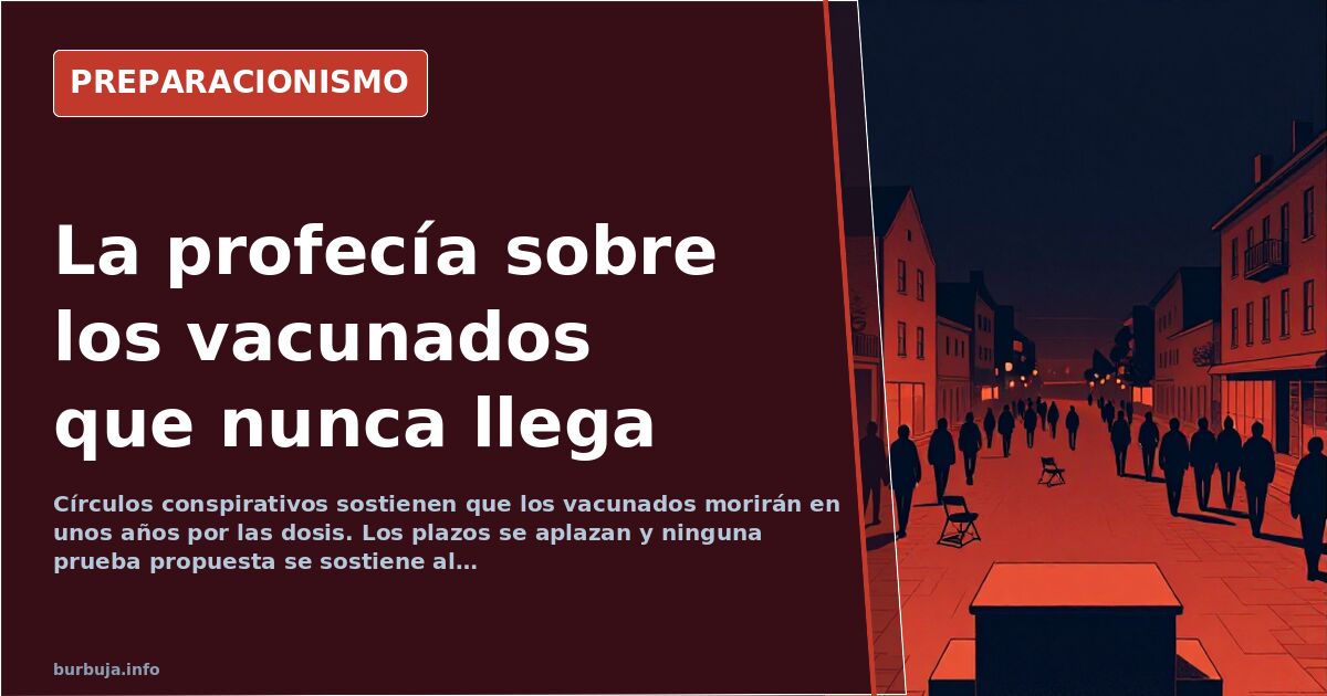Los vacunados morirán en unos años: la profecía sin fecha