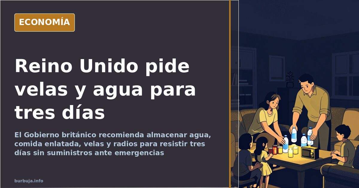Reino Unido pide a los ciudadanos un kit para tres días sin luz