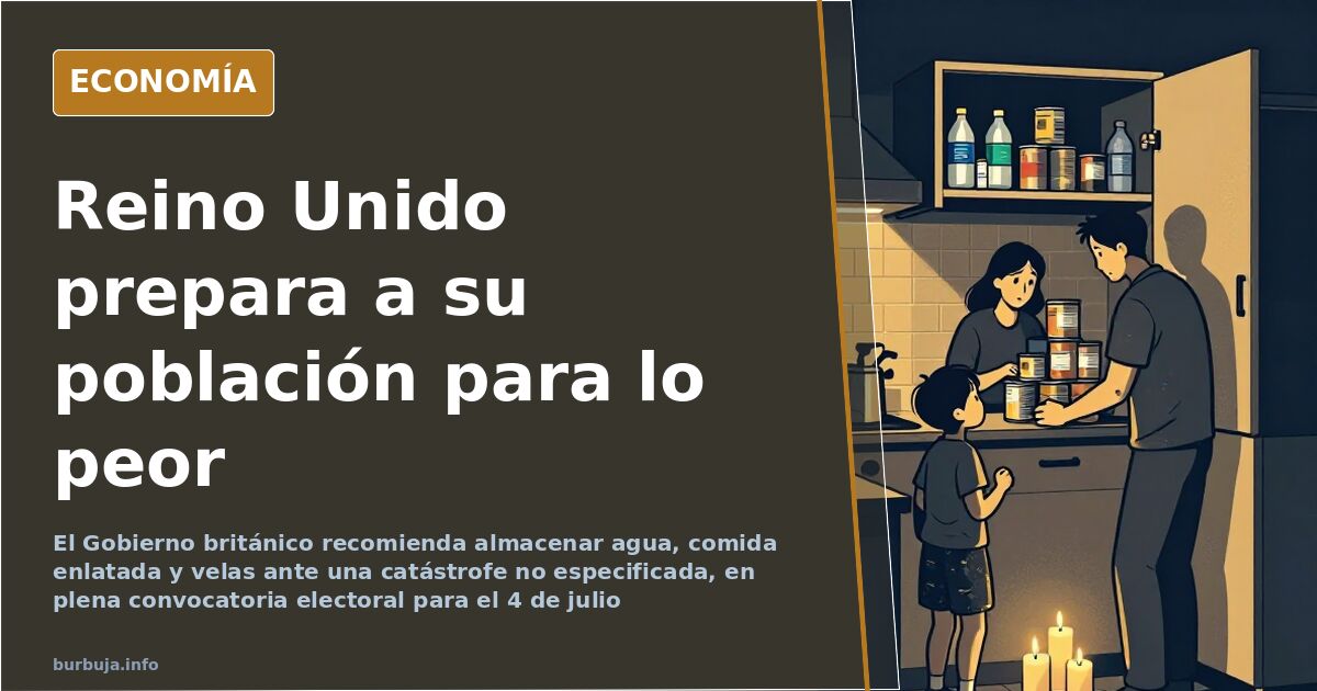 Reino Unido pide a sus ciudadanos prepararse para una catástrofe