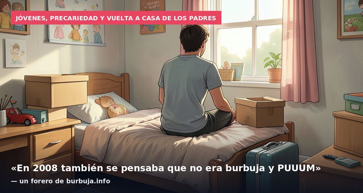Jóvenes, precariedad y vuelta a casa de los padres: «En 2008 también se pensaba que no era burbuja y PUUUM» — un forero de burbuja.info