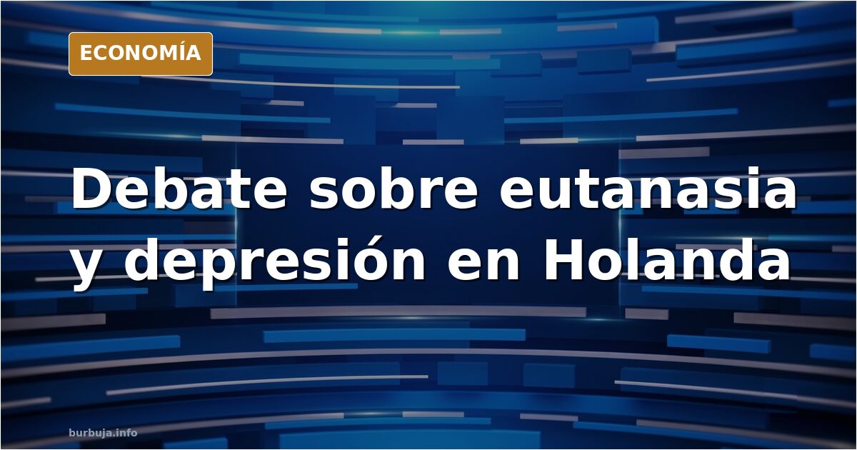 Ilustración editorial sobre el debate de la eutanasia en casos de depresión crónica