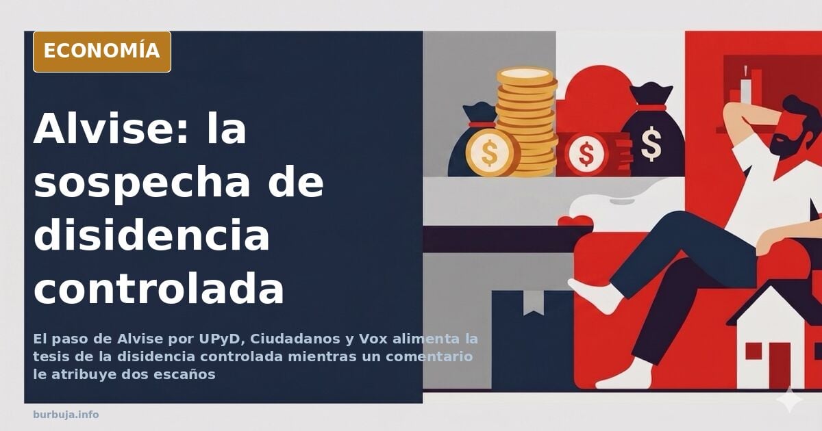 Ilustración sobre la tesis de la disidencia controlada y las encuestas atribuidas a Alvise