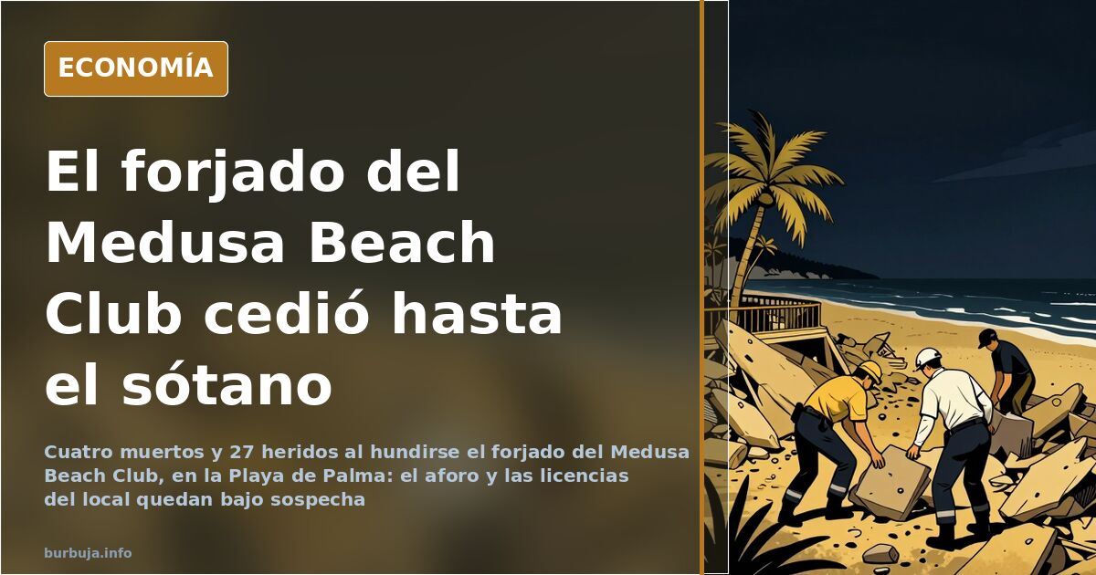 Cuatro muertos en el derrumbe de un restaurante en Playa de Palma