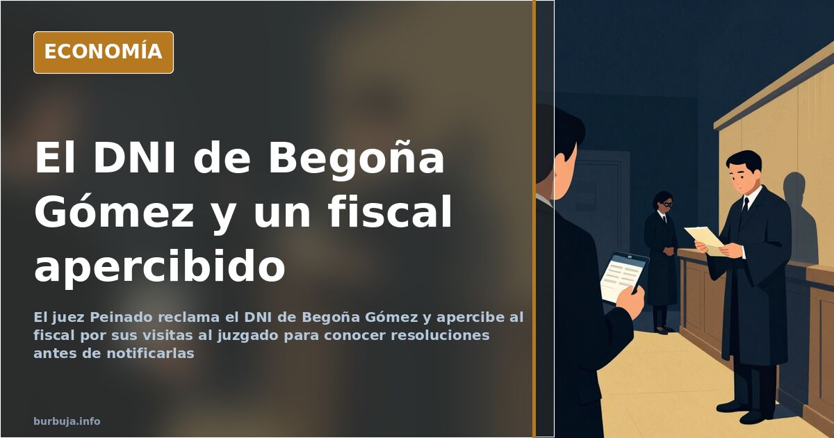 El juez pide el DNI de Begoña Gómez y apercibe al fiscal